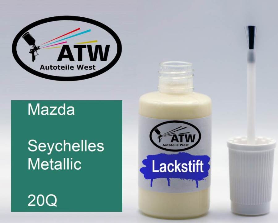 Mazda, Seychelles Metallic, 20Q: 20ml Lackstift, von ATW Autoteile West.